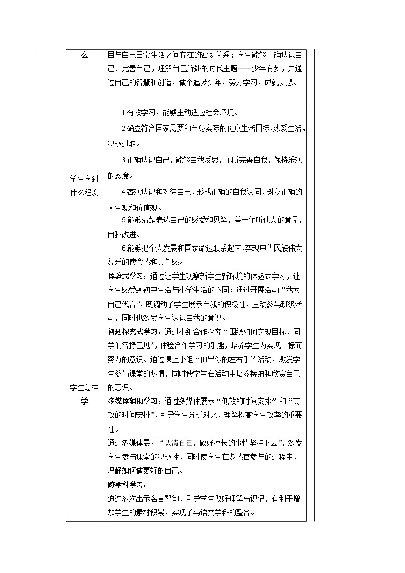【大单元整体教学】部编版道德与法治七上1.1 奏响中学序曲（课件+大单元教学设计+课时教案）02
