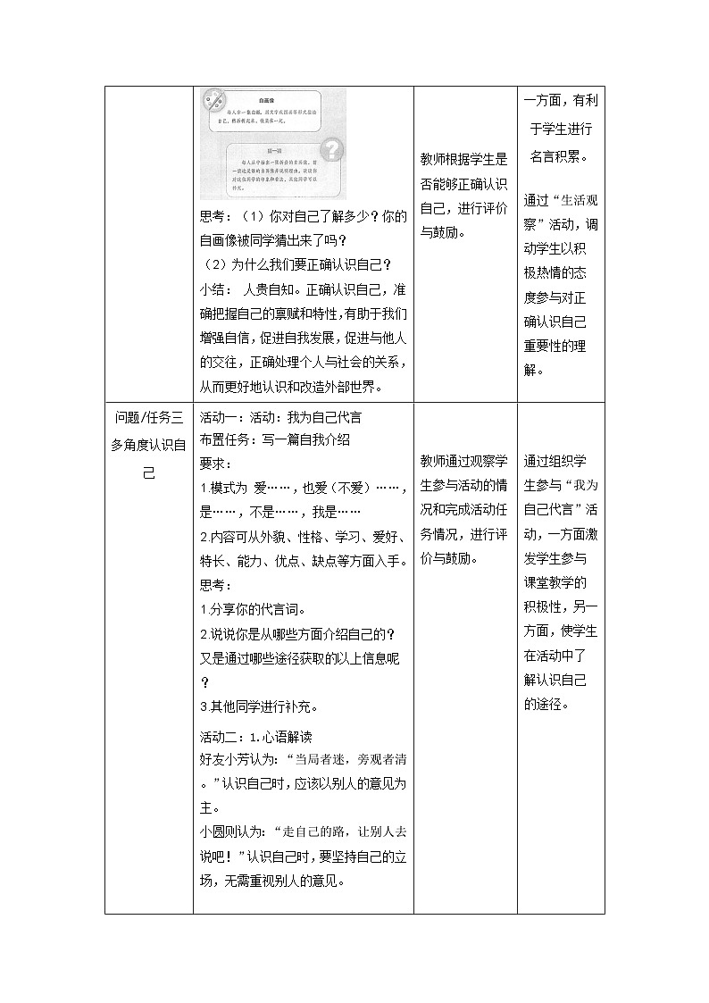 【大单元整体教学】部编版道德与法治七上2.1 认识自己（课件+大单元教学设计+课时教案）02