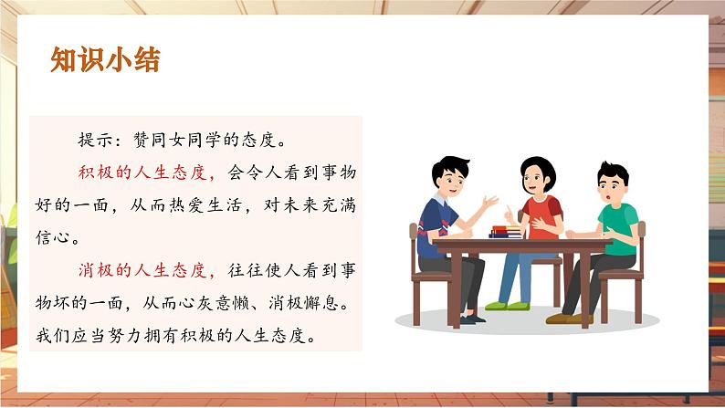 【大单元整体教学】部编版道德与法治七上12.1 拥有积极的人生态度（课件+大单元教学设计+课时教案）05