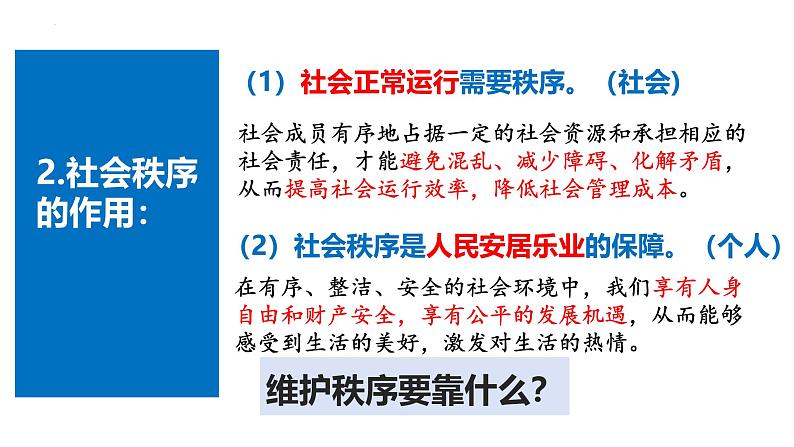 3.1 维护秩序 课件-2024-2025学年道德与法治八年级上册 统编版2024第7页