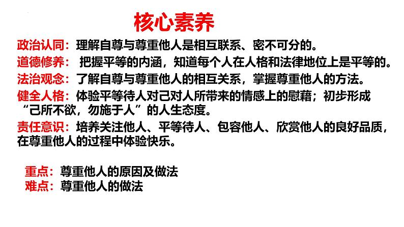 4.1 尊重他人 课件-2024-2025学年道德与法治八年级上册 统编版202402