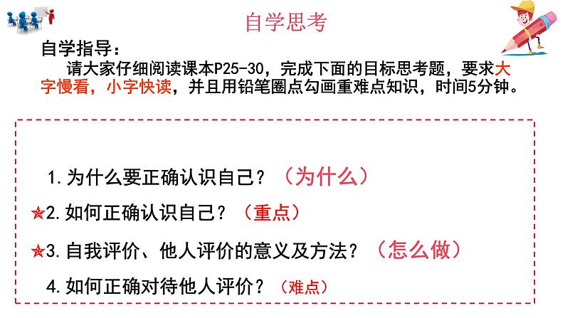 2.1 认识自己 同步课件-2024-2025学年道德与法治七年级上册 统编版 202403