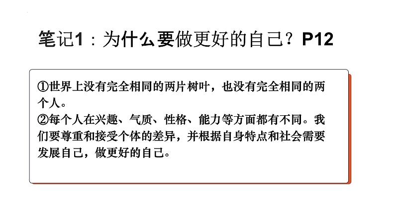 2.2 做更好的自己 同步课件-2024-2025学年道德与法治七年级上册 统编版 2024第3页