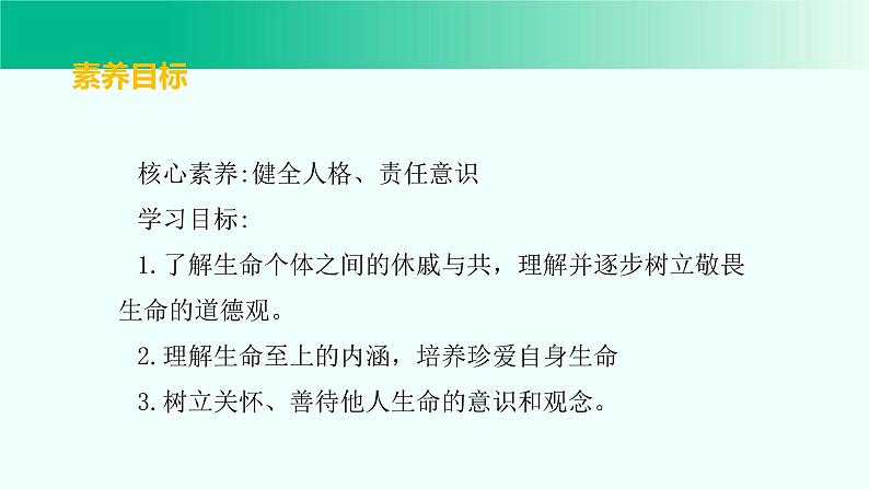 8.2 敬畏生命 课件-2024-2025学年统编版道德与法治七年级上册02