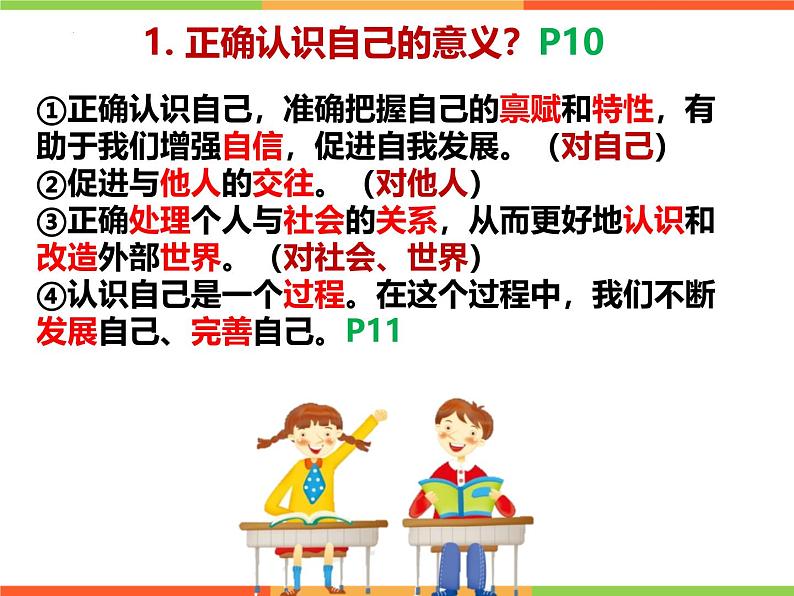 2.1 认识自己 同步课件-2024-2025学年道德与法治七年级上册 统编版 202406