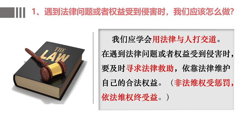 5.3 善用法律 课件-2024-2025学年统编版道德与法治八年级 上册07