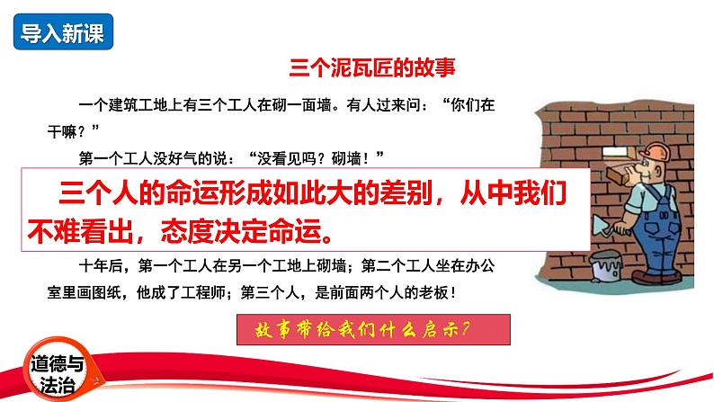 2024年新版七年级上册道德与法治第十二课 端正人生态度 课件（2课时）01