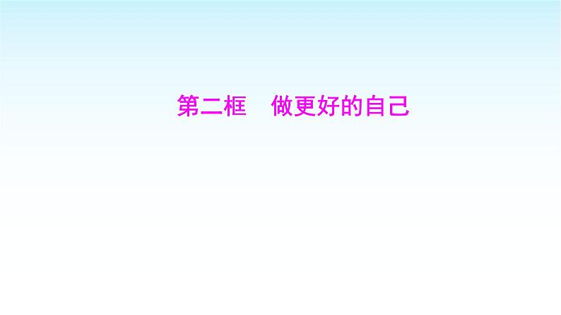 部编版七年级道德与法治上册第一单元第二课第二框做更好的自己课件01