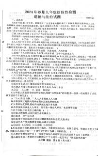 河南省南阳市镇平县2024-2025学年九年级上学期9月月考道德与法治试题