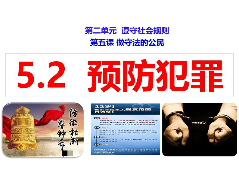 5.2 预防犯罪 课件- 2024-2025学年统编版道德与法治八年级上册01