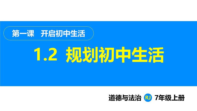 部编版（2024）七年级道德与法治上册课件 1.2  规划初中生活01