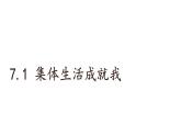 7.1 集体生活成就我 课件-2024-2025学年统编版道德与法治七年级上册