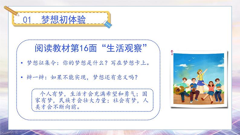 24秋·七年级道法上册（人教版）教学课件 1.第一单元  走进社会生活 3.1做个有梦想的少年第6页