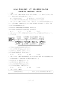 [政治]2024北京重点校初二下学期期中真题分类汇编：坚持宪法至上学期章节综合(选择题)