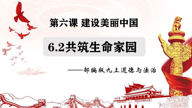 6.2共筑生命家园 同步课件-2024-2025学年统编版道德与法治九年级上册第1页