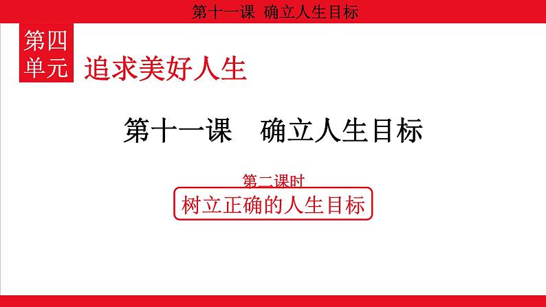 11.2 树立正确的人生目标课件--2024-2025学年七年级道德与法治上册( 统编版2024)第1页