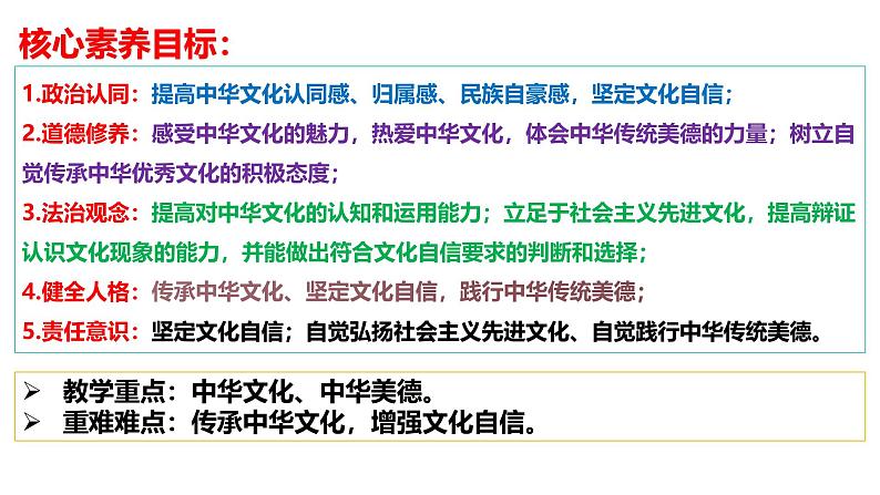 5.1 延续文化血脉2024-2025学年部编版道德与法治九年级上册课件第2页