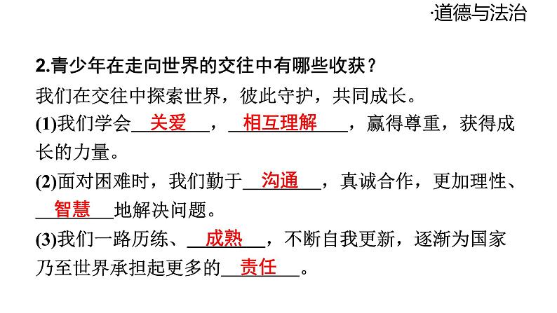 2024-2025学年道德与法治部编版九年级下册5.1 走向世界大舞台 课件第7页