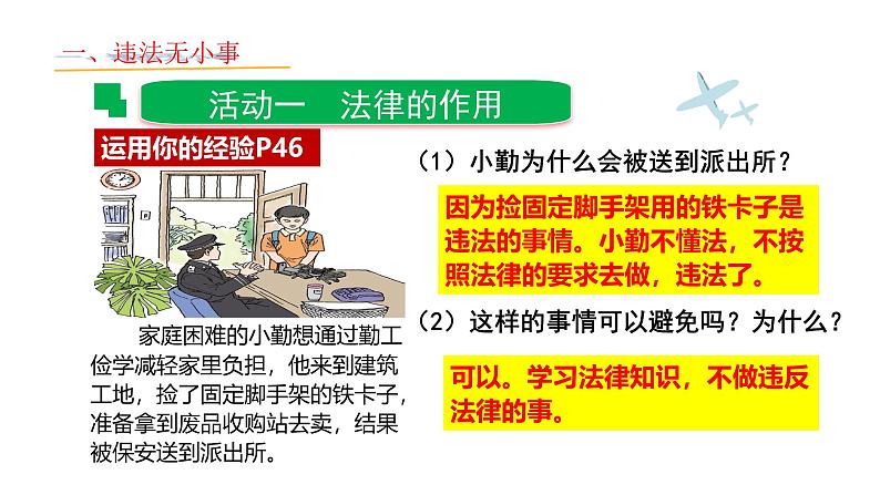 5.1 法不可违 2024-2025学年部编版道德与法治八年级上册课件第5页