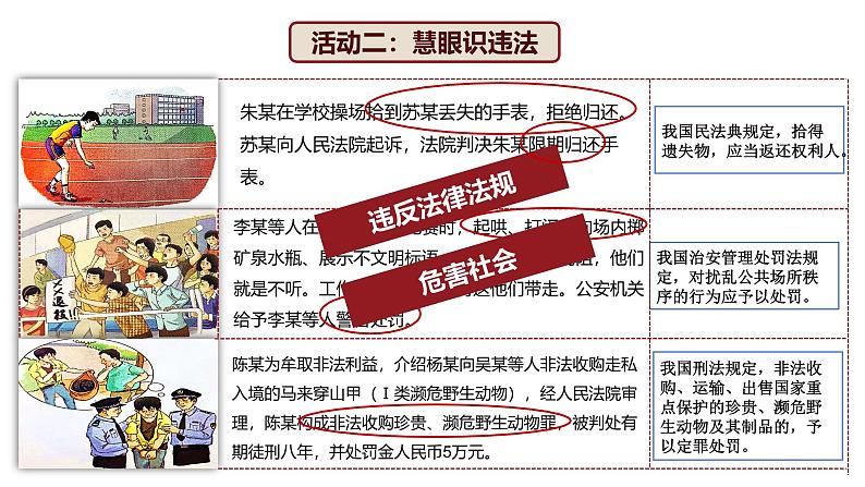 5.1 法不可违 2024-2025学年部编版道德与法治八年级上册课件第7页