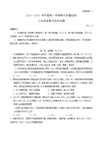 山东省潍坊市潍城区2024-2025学年九年级上学期11月期中道德与法治试题(02)