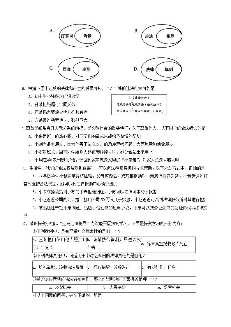 山西省孝义市2024-2025学年八年级上学期11月期中道德与法治试题第2页