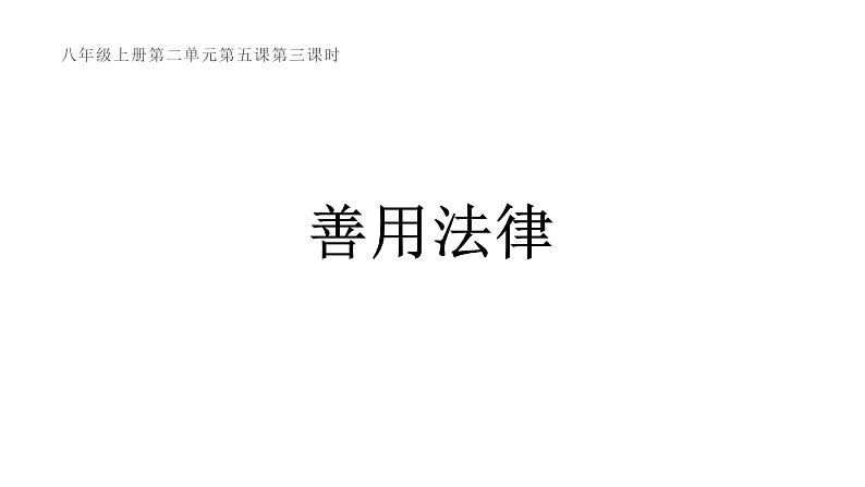 5.3 善用法律2024-2025学年部编版道德与法治八年级上册课件第3页