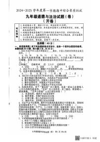 陕西省咸阳市三原县2024-2025学年九年级上学期11月期中道德与法治试题