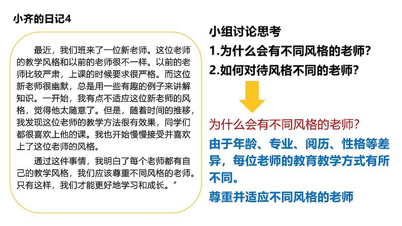 部编人教版初中道德与法治七年级上册 5.2珍惜师生情谊 教学课件第6页