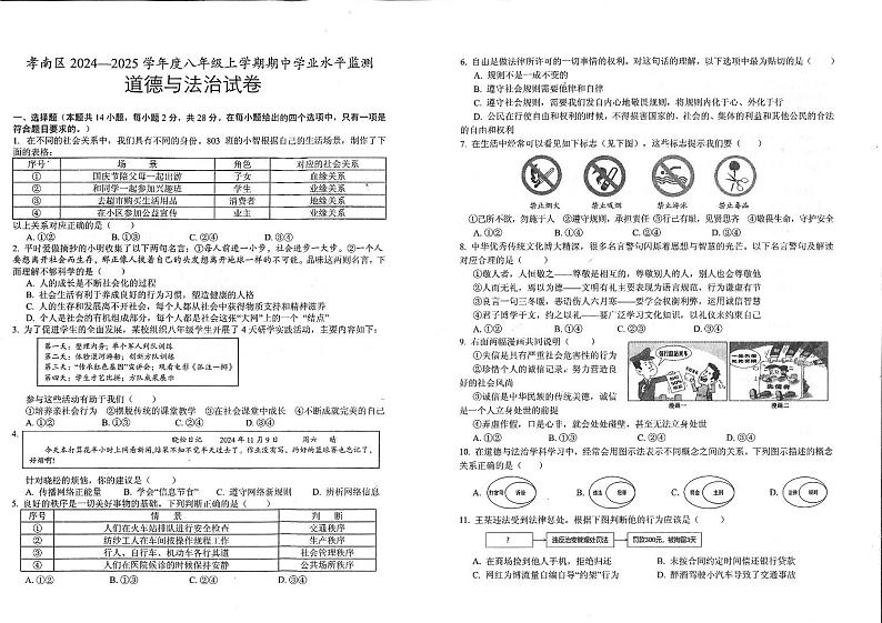 八年级道法第1页