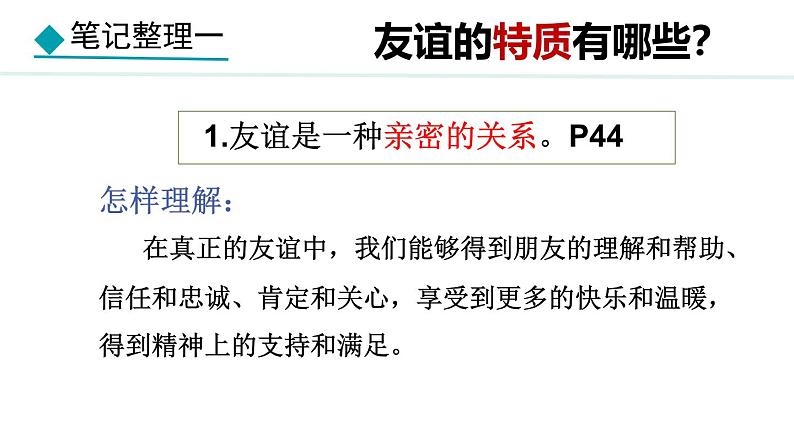 初中道德与法治人教版2024七年级上册 第二单元 成长的时空第六课 友谊之树常青  友谊的真谛 课件05