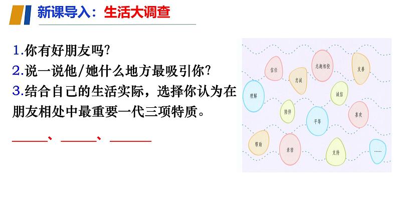 初中道德与法治人教版2024七年级上册 第二单元 成长的时空第六课 友谊之树常青  友谊的真谛 课件第3页