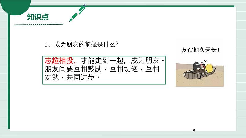 初中道德与法治人教版2024七年级上册 第二单元 成长的时空第六课 友谊之树常青交友的智慧 课件07