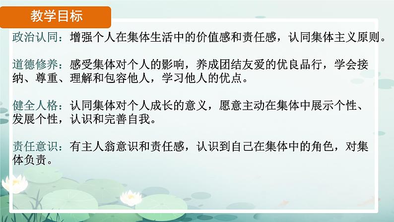 初中道德与法治人教版2024七年级上册 第二单元 成长的时空第七课  在集体中成长 集体生活成就我 课件第2页