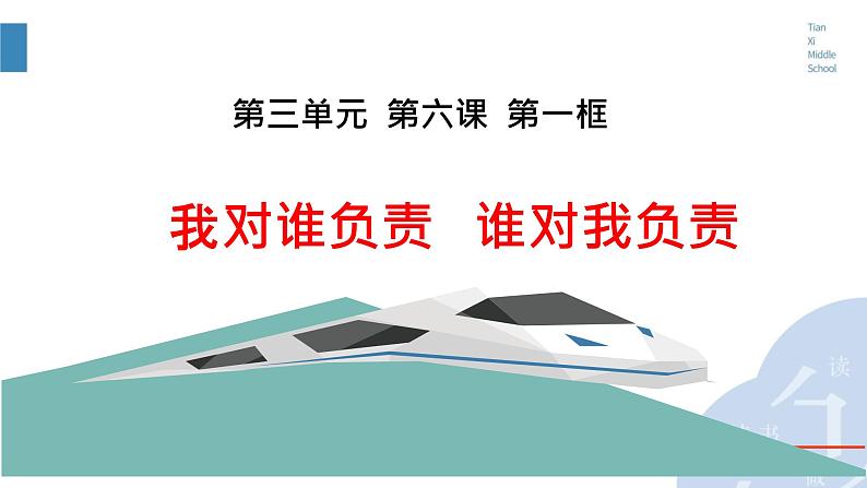 初中道德与法治人教版八年级上册第三单元 勇担社会责任第六课 责任与角色同在  我对谁负责谁对我负责 课件第1页