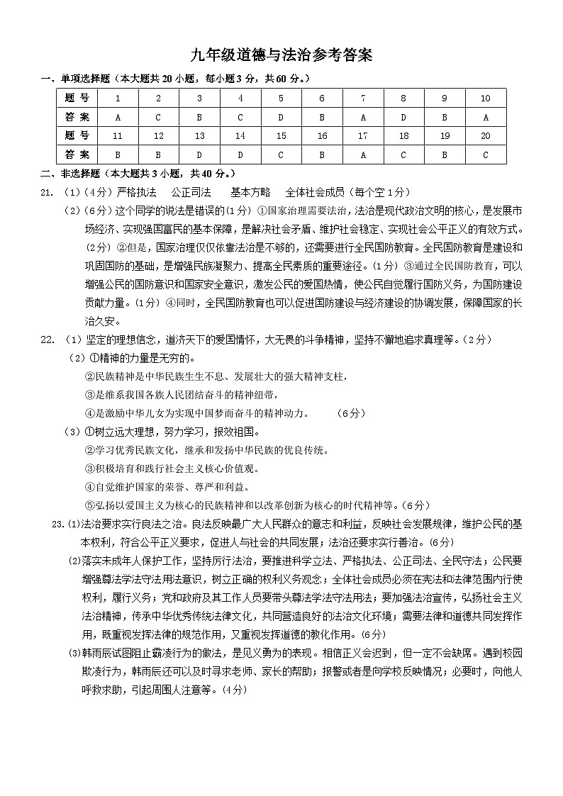 广东省揭阳市揭西县2024-2025学年九年级上学期期中考试道德与法治试题01