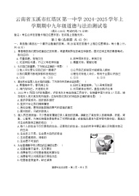 云南省玉溪市红塔区第一中学2024-2025学年九年级上学期11月期中道德与法治试题