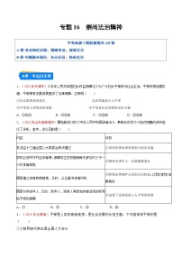 2025年中考道德与法治一轮复习考点通关练习专题16 崇尚法治精神（解析版）