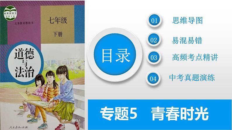 2025年中考道德与法治一轮复习考点精讲课件专题05 青春时光（含答案）02