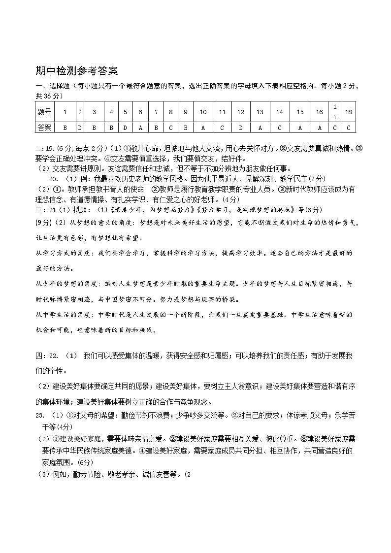 七年级思政第1页