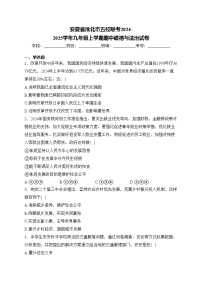 安徽省淮北市五校联考2024-2025学年九年级上学期期中道德与法治试卷(含答案)