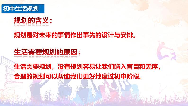 2024版道德与法治七年级上册第一单元少年有梦第一课开启初中生活第2课时规划初中生活教学课件ppt第4页