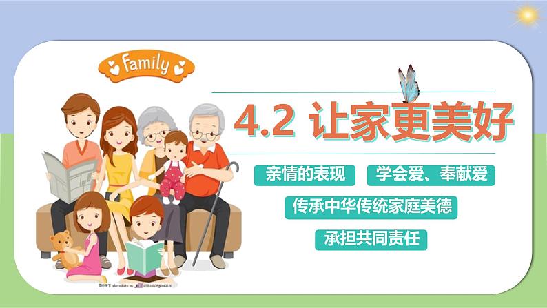 初中道德与法治人教版2024七年级上册 第二单元 成长的时空 第四课 幸福和睦的家庭让家更美好 课件第2页