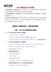 专题08 青少年怎么做高频考题及拓展题-【知识清单】最新中考道德与法治一轮复习知识点一览表（全国通用）