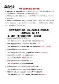 专题06 九年级下册【易混易错总结】-【知识清单】最新中考道德与法治一轮复习知识点一览表（全国通用）