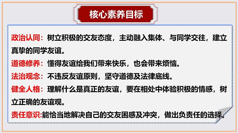 （统编版2024）七年级上册道德与法治6.1 友谊的真谛 课件第3页