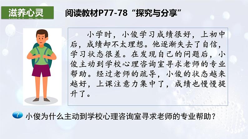 2024版道德与法治七年级上册第三单元珍爱我们的生命第十课保持身心健康第2课时滋养心灵ppt第5页