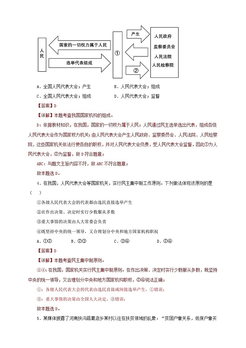 人教版八年级道德与法治 下册 第一单元 1.2 治国安邦的总章程 课时练（解析版）第2页