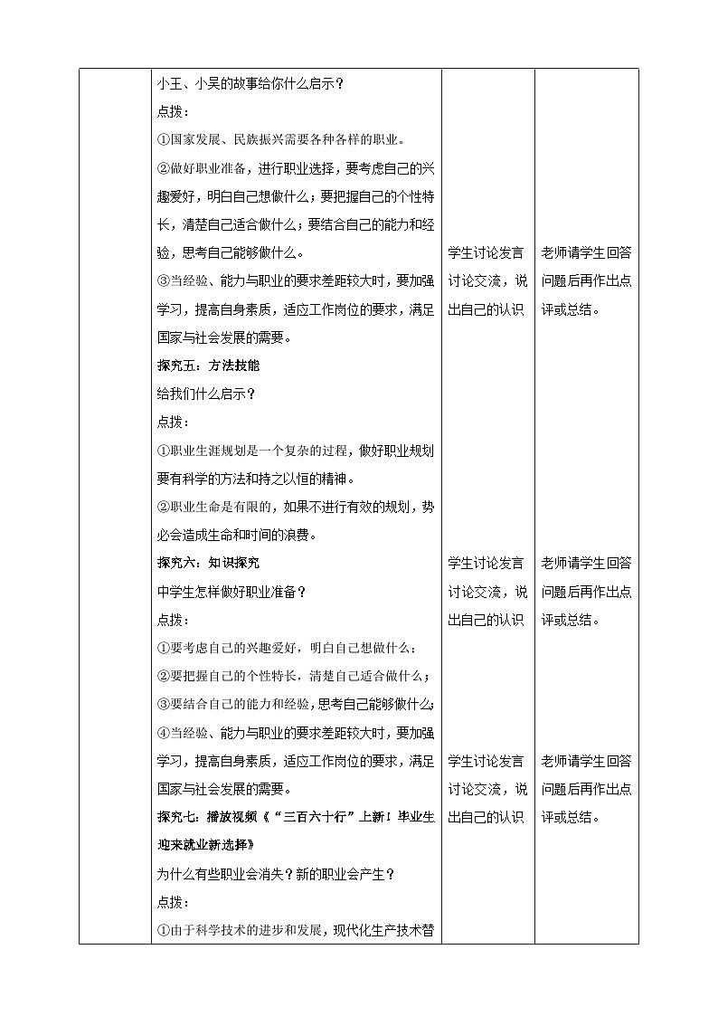 9.6.2《多彩的职业》教学设计（核心素养目标）第3页