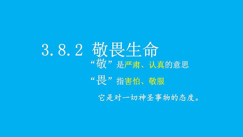 初中道德与法治新人教版七年级上册3.8.2 敬畏生命教学课件2024秋第2页